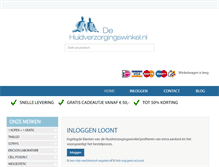 Tablet Screenshot of dehuidverzorgingswinkel.nl